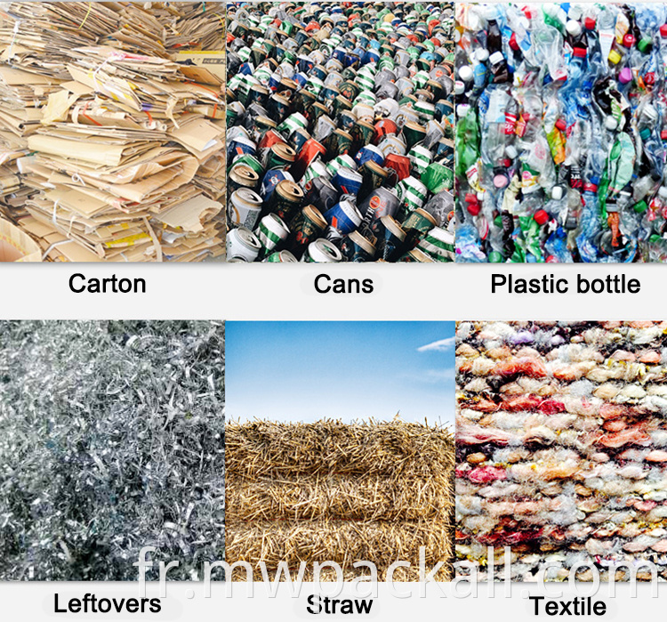 Prix ​​pas cher gaspillage en plastique presse de bouteille pour animaux de compagnie de bouteille de compagnie hydraulique en plastique à ballonnement en plastique en plastique
